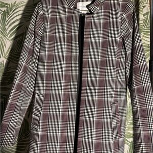 Carolina Belle Women's Black and White Plaid Blazer